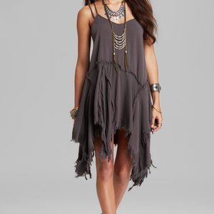 Free People Tattered Up Shred Slip Dress